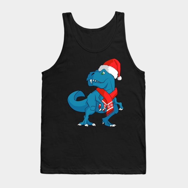 Santa Dinosaur T rex Christmas Gifts Boys Men Xmas product Tank Top by theodoros20